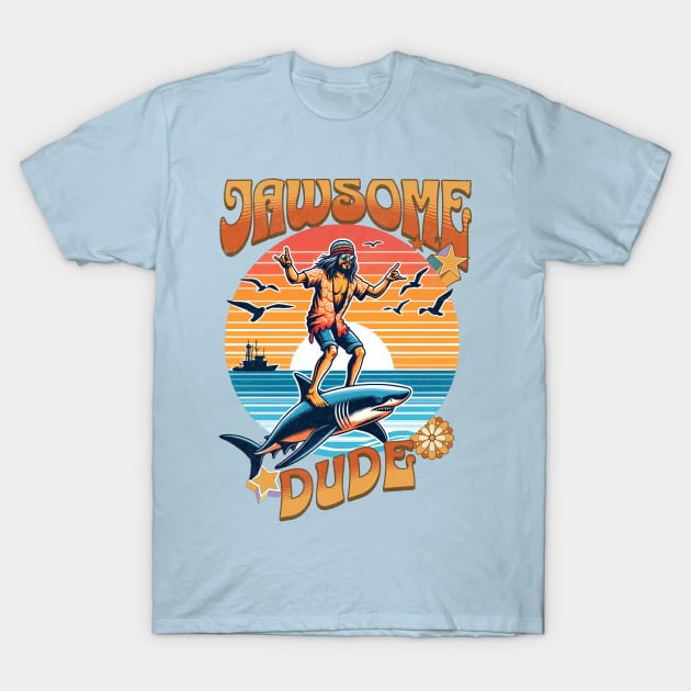 Jawsome Dude [70s themed] T-Shirt by Blended Designs